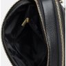 Небольшая женская сумка-кроссбоди из фактурной кожи черного цвета Borsa Leather (21267) - 5