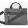 Большая мужская сумка серого цвета с ручками и ремнем на плечо VATTO (11924) - 3