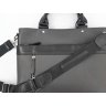 Велика чоловіча сумка сірого кольору з ручками і ременем на плече VATTO (11924) - 7