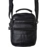 Мужская маленькая сумка-барсетка черного цвета из натуральной кожи Keizer (21400) - 2