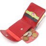 Невеликий жіночий шкіряний гаманець червоного кольору на кнопці Shvigel (2416618) - 4