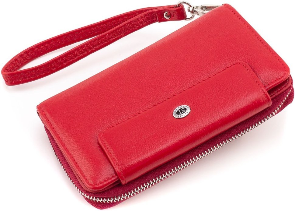 Красный женский кошелек среднего размера из натуральной кожи ST Leather 1767383