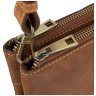 Світло-коричнева сумка із вінтажної шкіри на дві блискавки Visconti Eden 77383 - 2