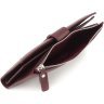 Шкіряний жіночий купюрник бордового кольору з монетницею ST Leather 1767483 - 10