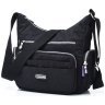 Середня жіноча сумка через плече із чорного текстилю Confident 77583 - 1