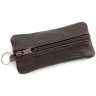 Большая кожаная ключница с двумя отделениями в темно-коричневом цвете Leather Collection 97783 modnotak фото - 1
