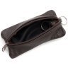 Большая кожаная ключница с двумя отделениями в темно-коричневом цвете Leather Collection 97783 modnotak фото - 5