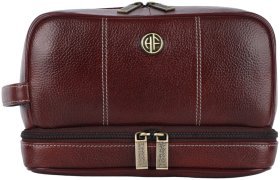 Кожаный несессер коричневого цвета с кистевым ремнем Hammonds Flycatcher TC4003 Brown 107983