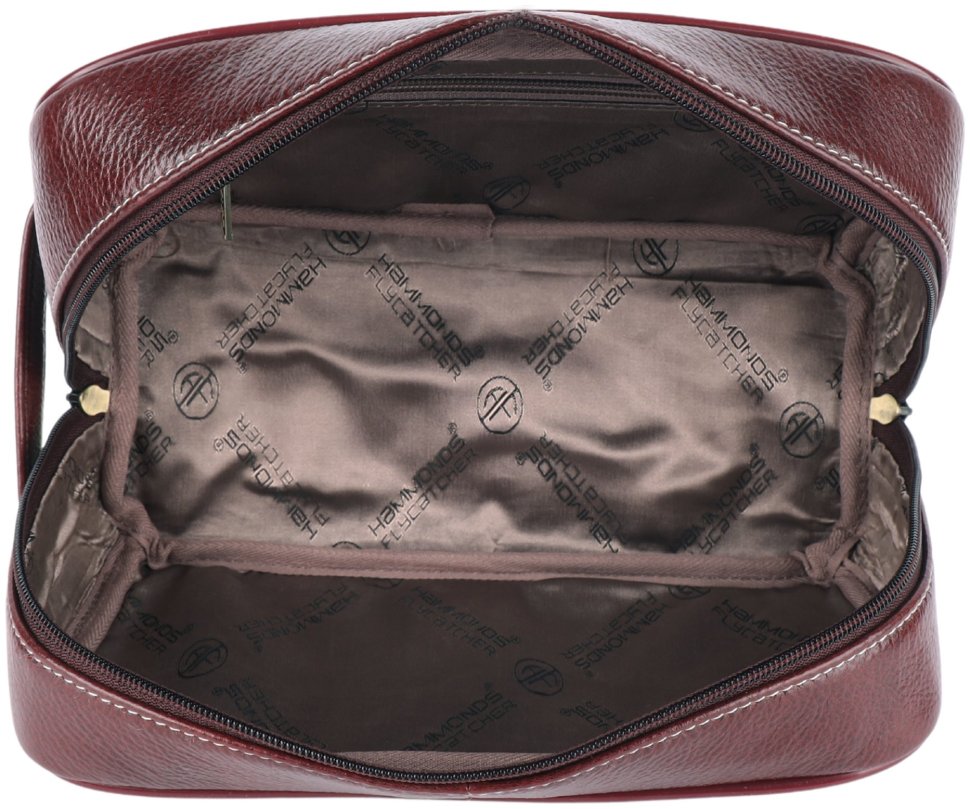 Кожаный несессер коричневого цвета с кистевым ремнем Hammonds Flycatcher TC4003 Brown 107983 modnotak фото №4