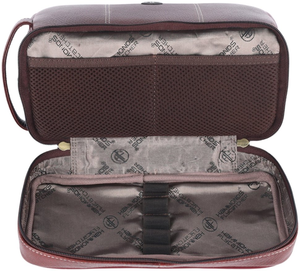 Кожаный несессер коричневого цвета с кистевым ремнем Hammonds Flycatcher TC4003 Brown 107983 modnotak фото №5