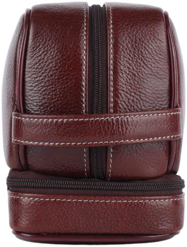 Кожаный несессер коричневого цвета с кистевым ремнем Hammonds Flycatcher TC4003 Brown 107983 modnotak фото №7