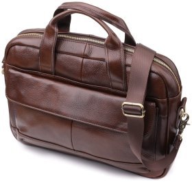 Деловой мужской портфель из натуральной кожи для ноутбука 15&quot; Vintage 98183 коричневого цвета