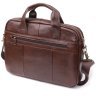 Деловой мужской портфель из натуральной кожи для ноутбука 15" Vintage 98183 коричневого цвета фото №2 Деловой мужской портфель из натуральной кожи для ноутбука 15" Vintage 98183 коричневого цвета modnotak фото - 2