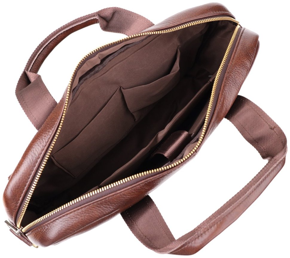 Деловой мужской портфель из натуральной кожи для ноутбука 15" Vintage 98183 коричневого цвета фото №8 Деловой мужской портфель из натуральной кожи для ноутбука 15" Vintage 98183 коричневого цвета modnotak фото №8