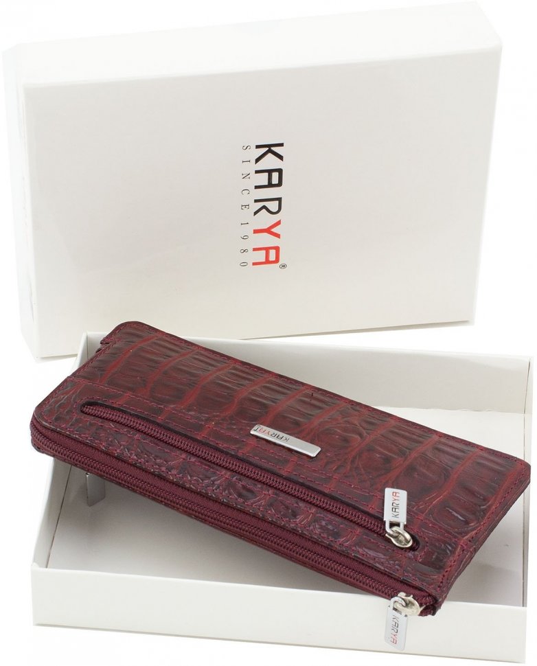 Бордовая ключница из натуральной кожи турецкого производства KARYA (394-016)