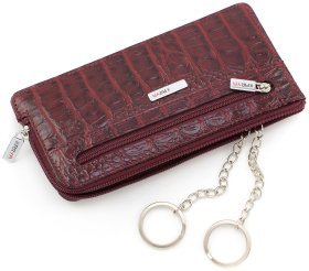 Бордовая ключница из натуральной кожи турецкого производства KARYA (394-016)