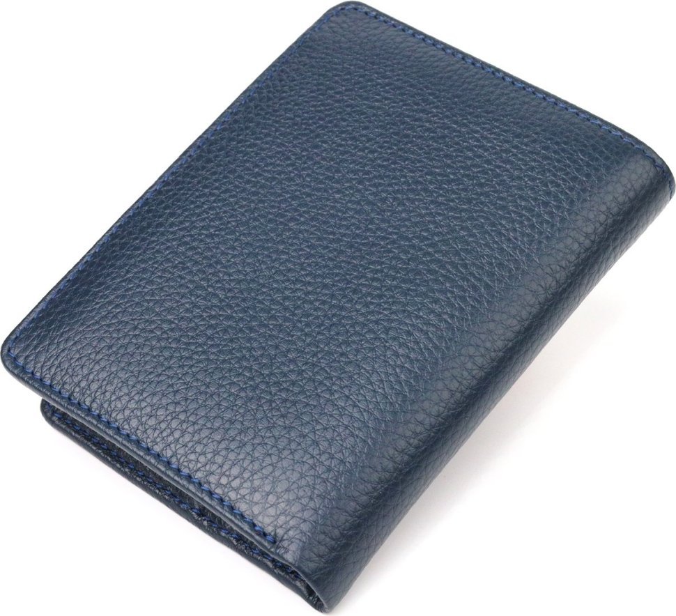 Синій невеликий жіночий гаманець із натуральної шкіри флотар CANPELLINI (2421675)