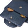Синій невеликий жіночий гаманець із натуральної шкіри флотар CANPELLINI (2421675) - 6