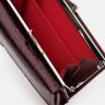 Лаковый кожаный женский кошелек на кнопке с монетницей Ricco Grande 109083 бордового цвета modnotak фото - 5