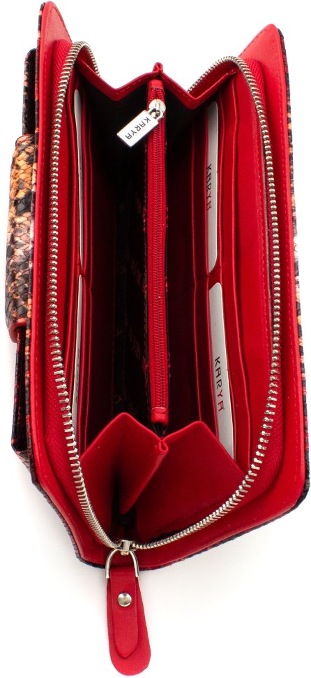 Ексклюзивний жіночий гаманець-клатч із натуральної шкіри на зап'ясті KARYA (19607)