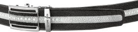 Черный ремень-автомат из настоящей кожи морского ската STINGRAY LEATHER (024-18534)