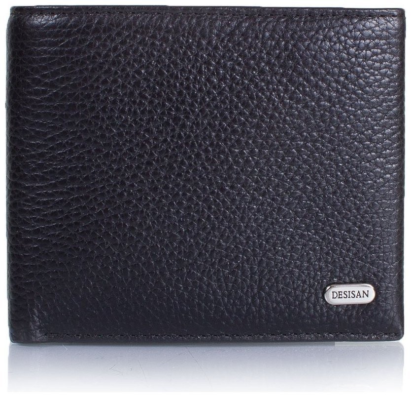 Мужское портмоне из кожи флотар черного цвета Desisan 81284 modnotak фото №1