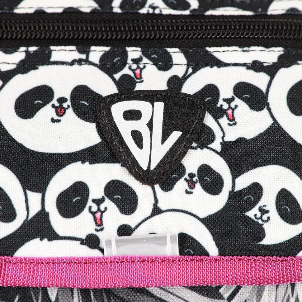 Ортопедический школьный рюкзак для девочек черного цвета с принтом панды Bagland 111384 modnotak фото №4