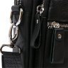 Миниатюрная мужская сумка-барсетка из натуральной кожи черного цвета Vintage (20477) - 6