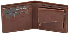 Чоловік шкіряний гаманець без застібки Grande Pelle (13233)