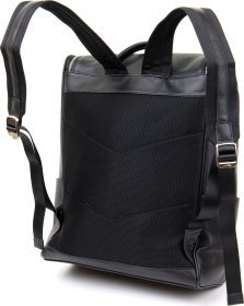 Шкіряний чоловічий рюкзак з клапаном на блискавці VINTAGE STYLE (14523)