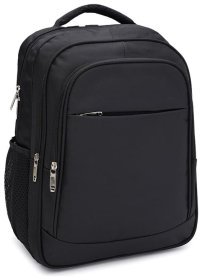 Чорний чоловічий рюкзак з текстилю на два відділення Monsen 71584
