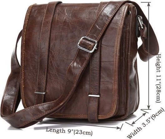 Кожаная мужская сумка под планшет в стиле винтаж VINTAGE STYLE (14093)