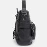 Большой женский рюкзак-сумка из экокожи черного цвета на молнии Monsen 71784 - 3
