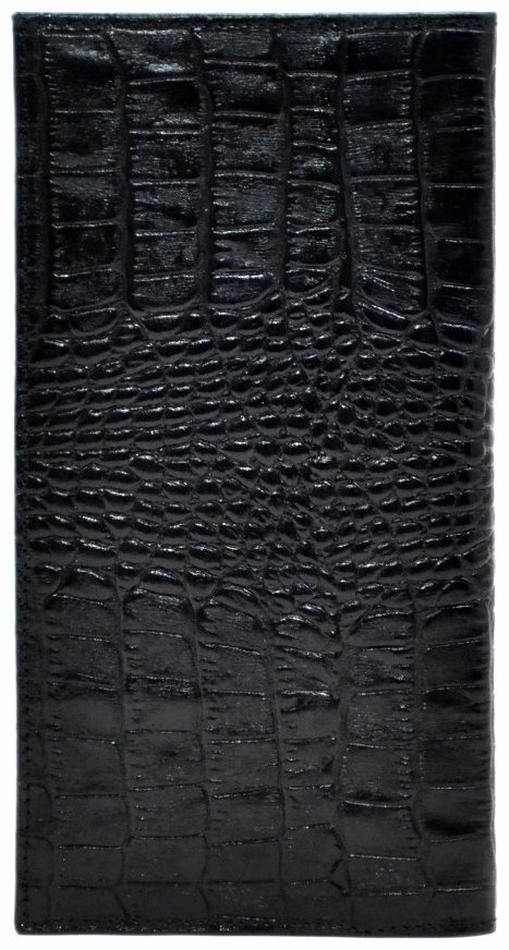 Кожаный стильный мужской купюрник с тиснением под крокодила Desisan 81784 черного цвета modnotak фото №2