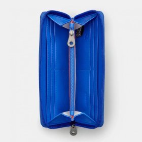 Жіночий гаманець з натуральної шкіри синього кольору Yoshi Baxter Blue (Великобританія) 91784