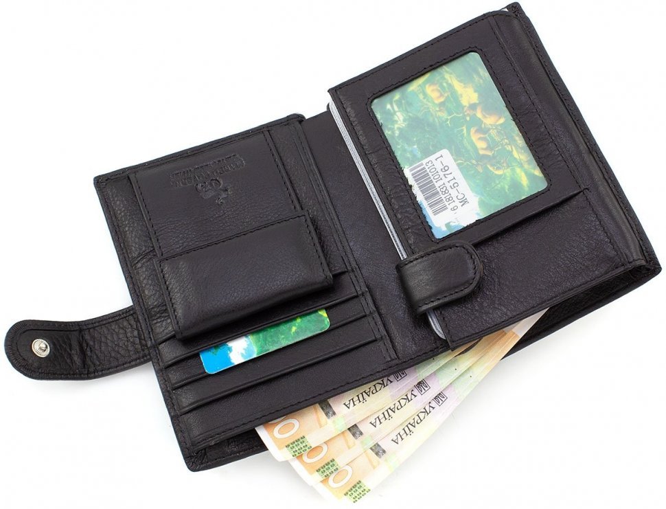 Чоловік шкіряний гаманець з блоком під автомобільні документи MARCO COVERNA (18034)