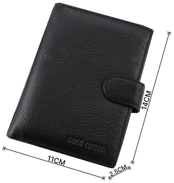 Мужской кожаный кошелек с блоком под автомобильные документы MARCO COVERNA (18034) modnotak фото №3