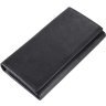 Чорний довгий чоловічий гаманець з натуральної шкіри Vintage (14446) - 1