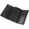Чорний довгий чоловічий гаманець з натуральної шкіри Vintage (14446) - 6