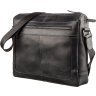 Качественная мужская деловая сумка из натуральной кожи черного цвета SHVIGEL (2411246)  - 1