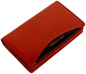 Шкіряна візитниця Prestige без застібки Vip Collection 102584 (колір коньяк)