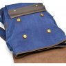 Синий большой рюкзак из текстиля с навесным клапаном на магнитах TARWA (19929) - 6