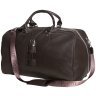 Дорожная сумка саквояж коричневого цвета в зернистой коже Vip Collection 102684 modnotak фото - 1