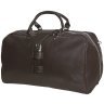 Дорожная сумка саквояж коричневого цвета в зернистой коже Vip Collection 102684 modnotak фото - 2
