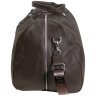 Дорожная сумка саквояж коричневого цвета в зернистой коже Vip Collection 102684 modnotak фото - 4