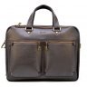 Чоловіча темно-коричнева шкіряна сумка-портфель для ноутбука та документів TARWA (19636) - 2