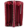 Шкіряний жіночий гаманець червоного кольору на дві блискавки ST Leather Accessories (17200) - 5
