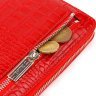 Жіночий червоний гаманець з натуральної шкіри з тисненням під крокодила CANPELLINI (2421920) - 5
