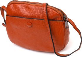Маленькая коричневая женская сумка через плечо из натуральной кожи флотар Vintage (2422134)
