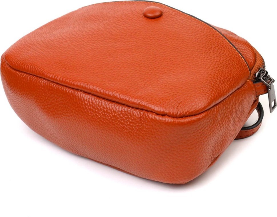 Маленька коричнева жіноча сумка через плече із натуральної шкіри флотар Vintage (2422134)